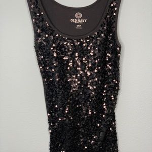 Black Sequin Old Navy Tank